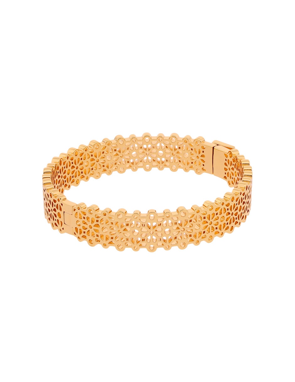 Brazalete con zirconia cúbica acabado pulido 2