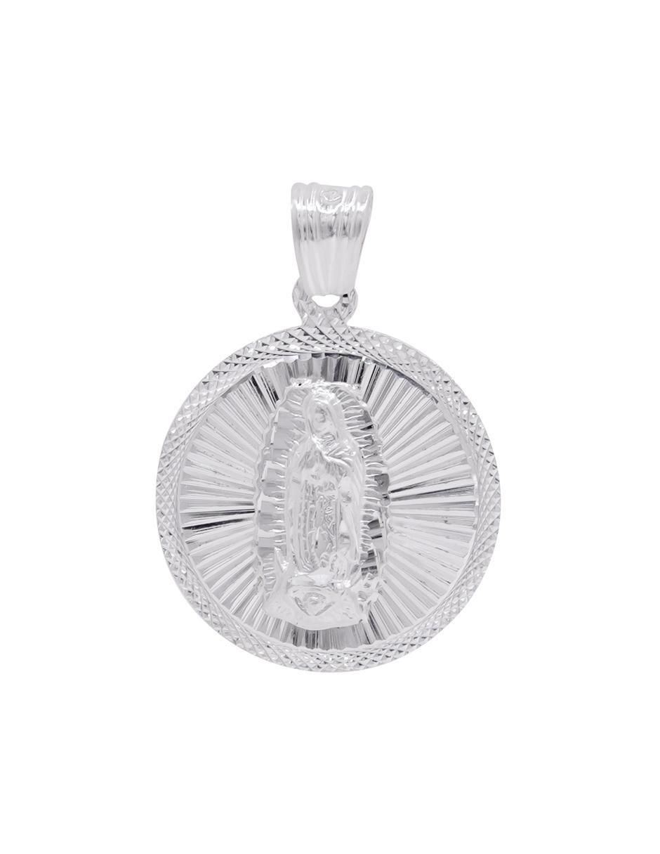Dije redondo sin colección jesucristo de plata P 925 2