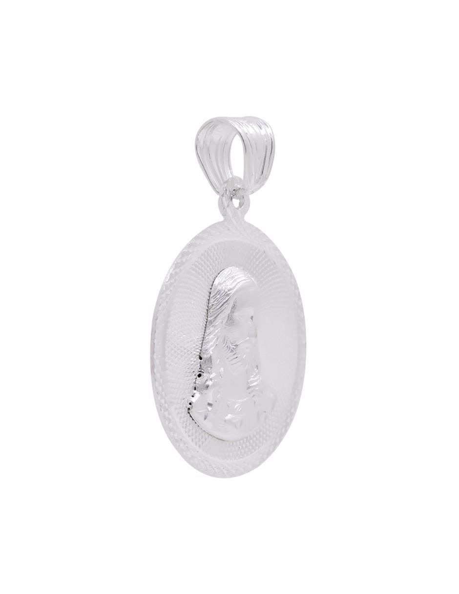 Dije redondo sin colección jesucristo de plata P 925 4