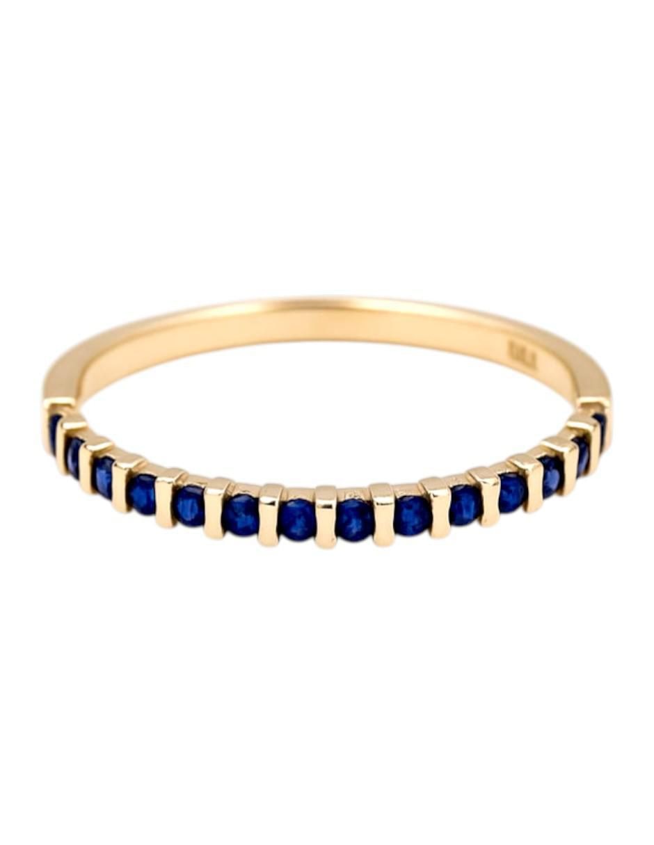 Anillo multi gemas circular 14 k de oro amarillo zirconia pulido