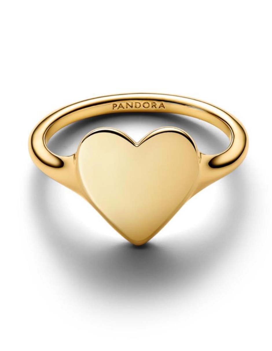 Anillo de corazón Pandora Moments de plata P 925 con acabado baño de oro 3