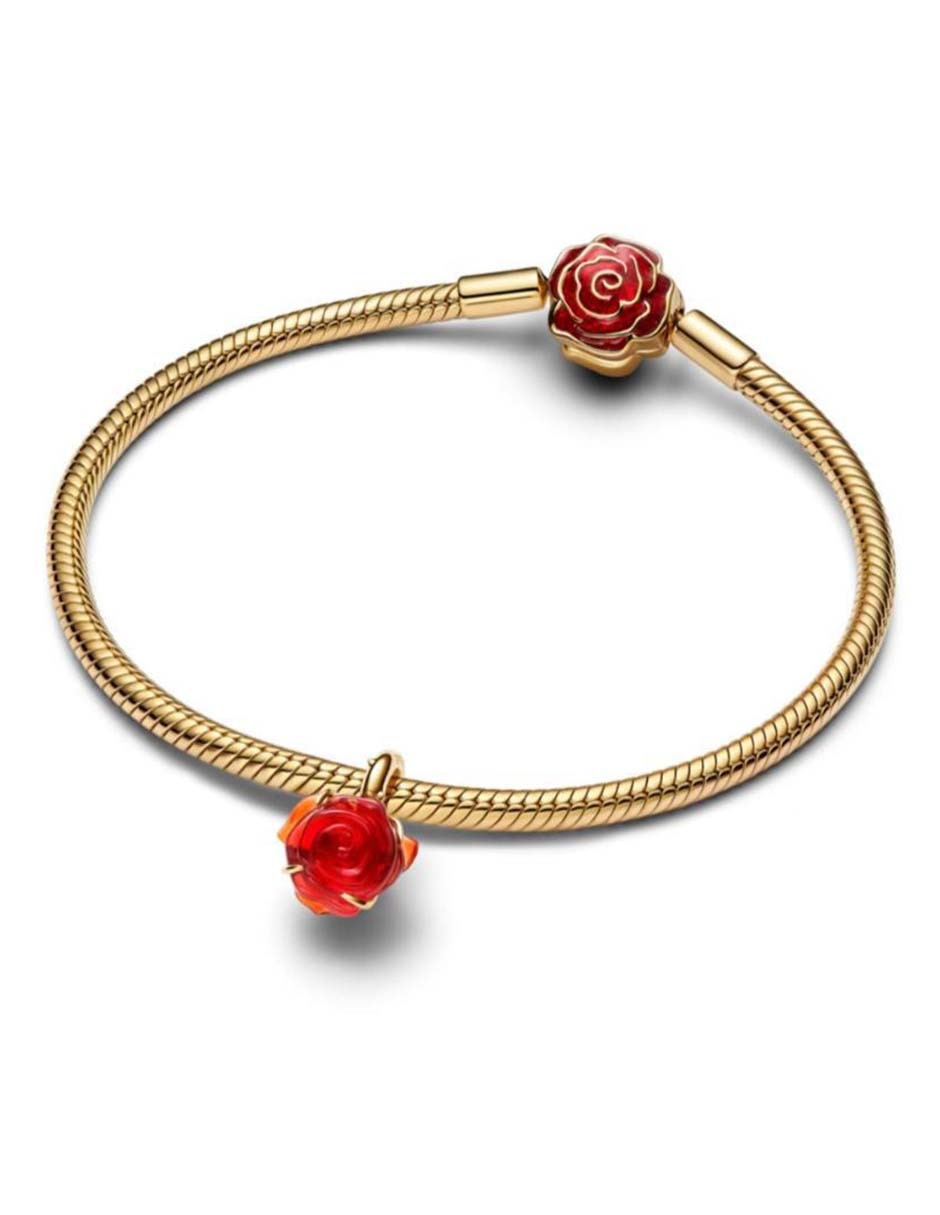 Charm de flor disney la bella y la bestia de plata P 925 3