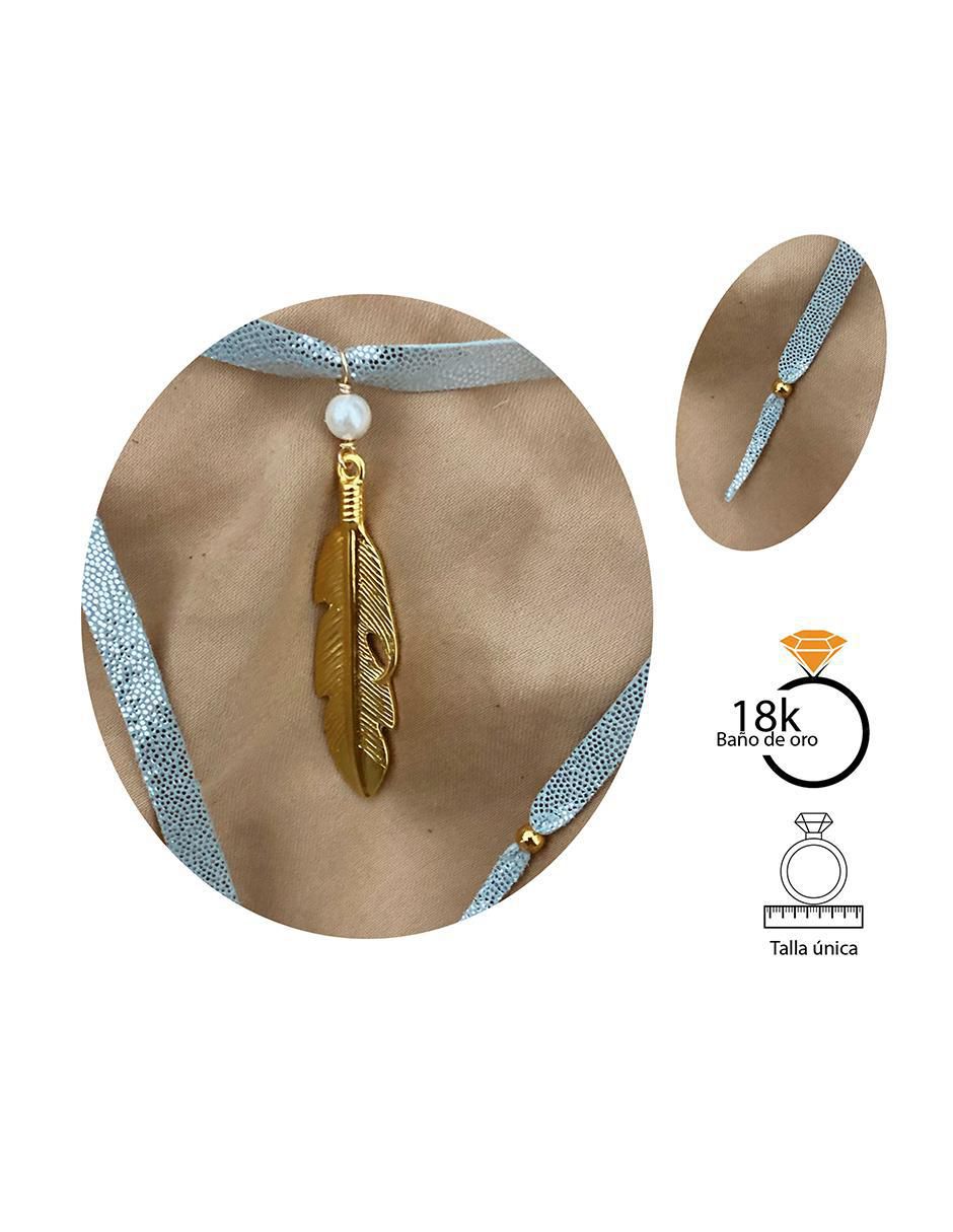 Gargantilla de pluma de baño de oro 3