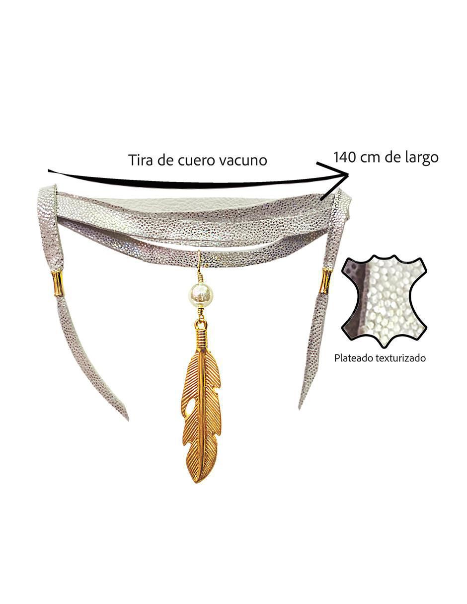 Gargantilla de pluma de baño de oro 4