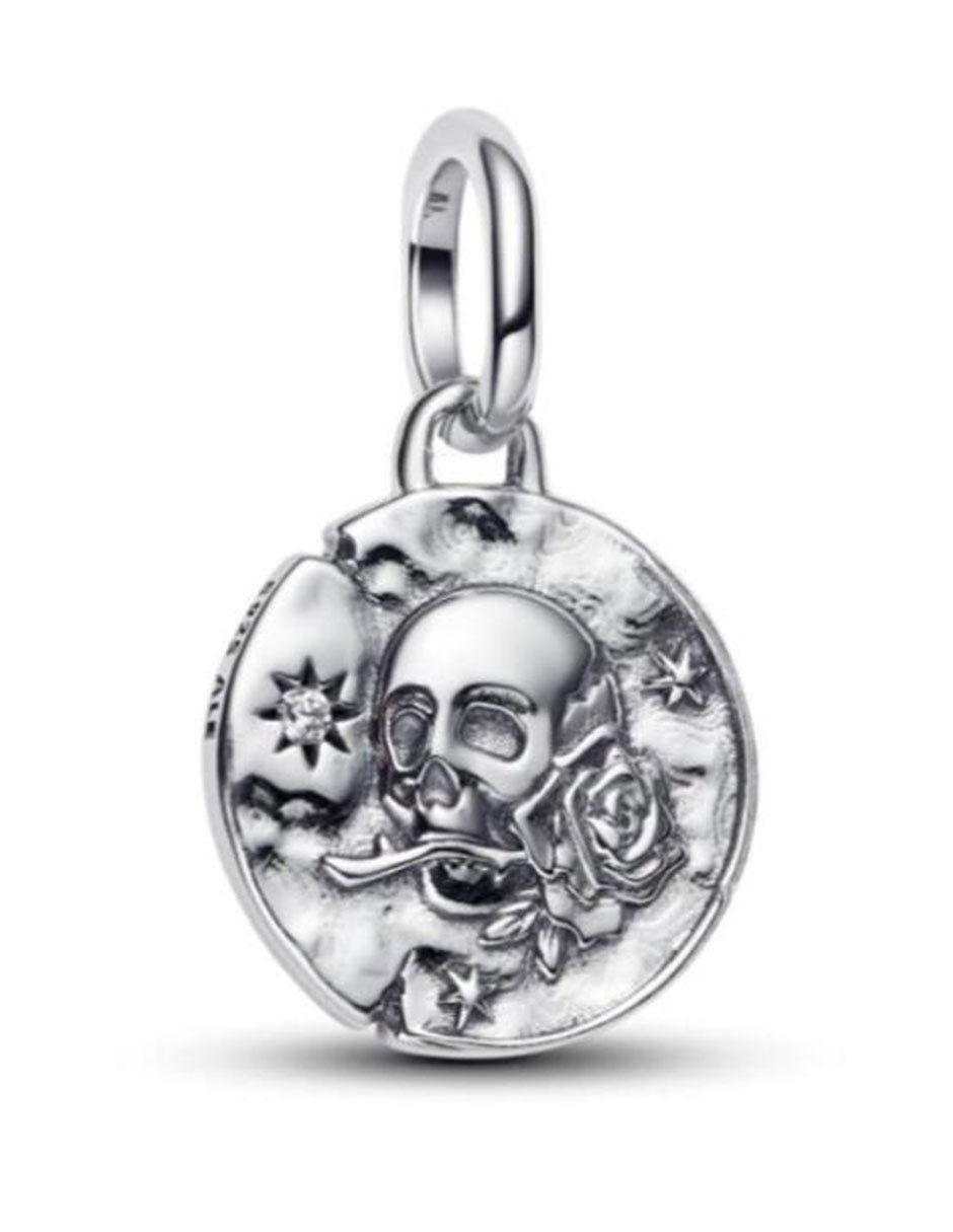 Charm de calavera me de plata P 925 zirconia cúbica