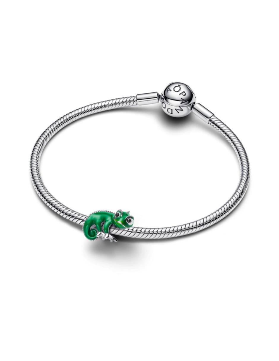 Charm de camaleón disney x pandora enredados de plata P 925 cristal 3