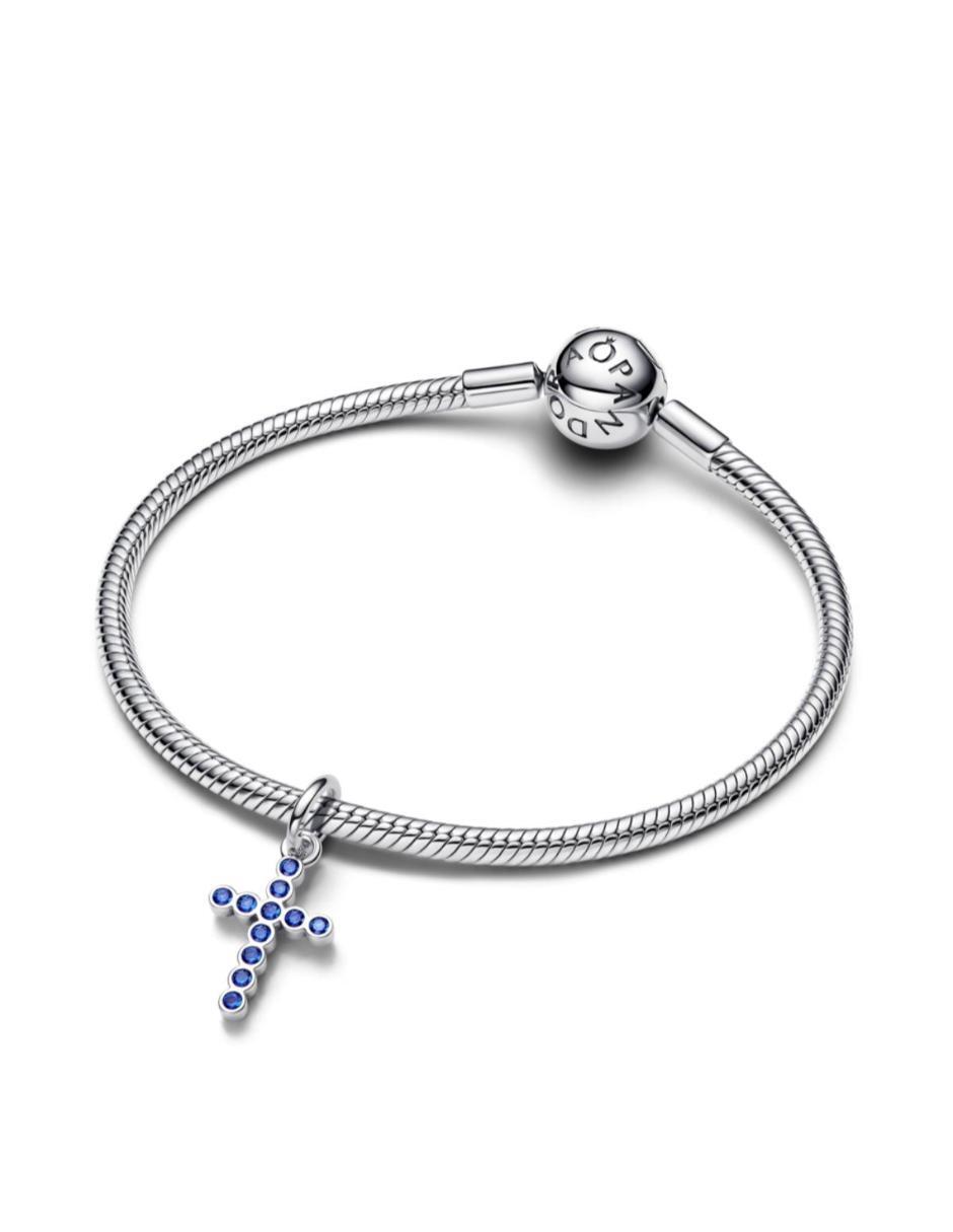 Charm de cruz moments de plata P 925 cristal 3