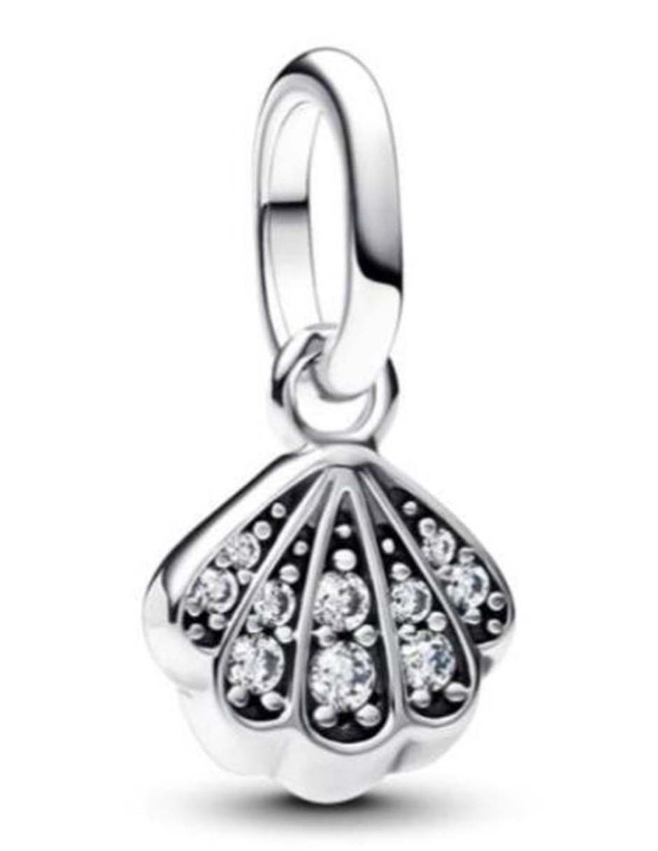 Charm de concha me de plata P 925 zirconia cúbica