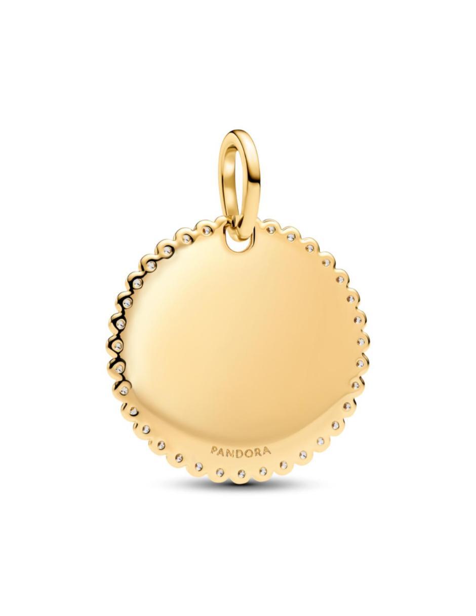 Dije circular moments de plata P 925 zirconia cúbica 4