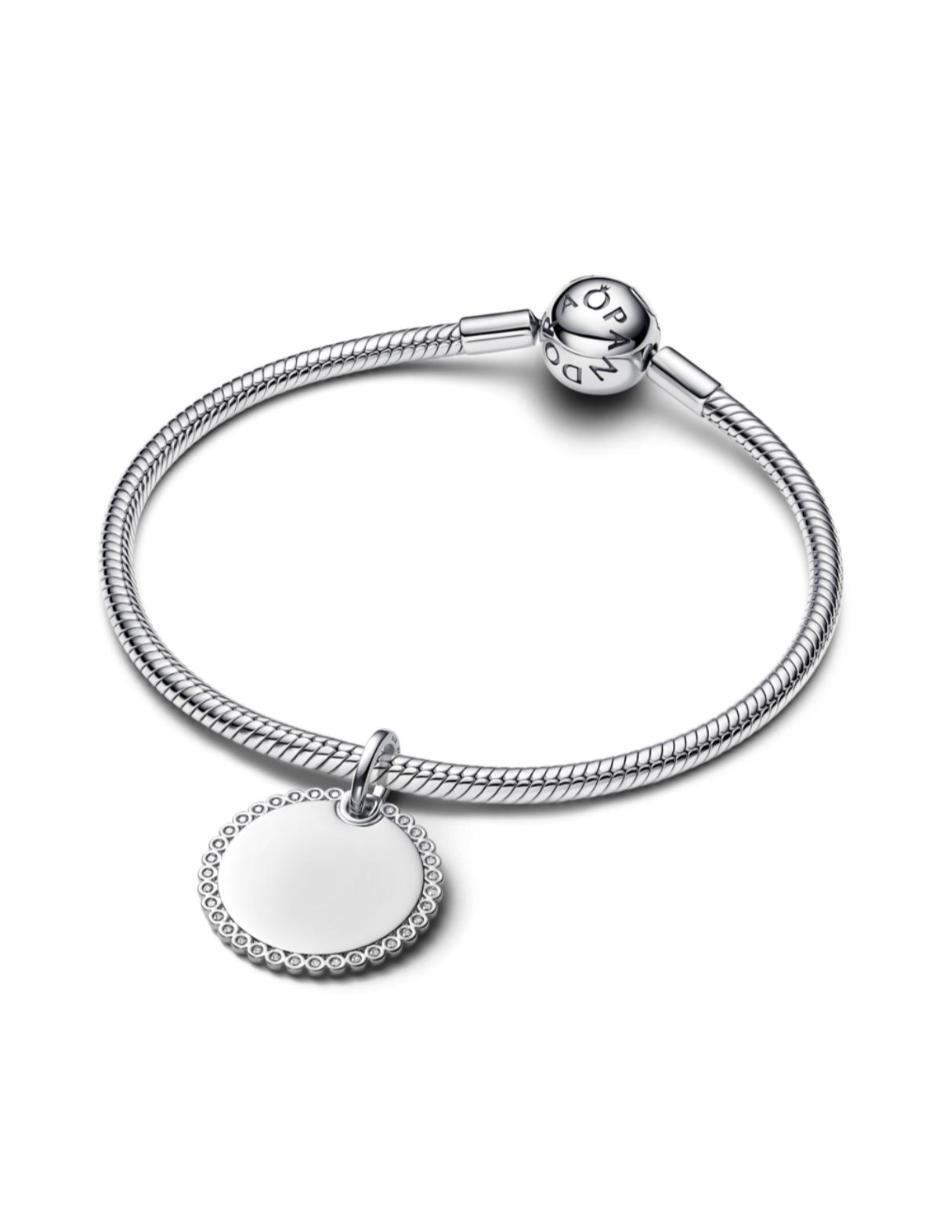 Dije circular moments de plata P 925 zirconia cúbica 3