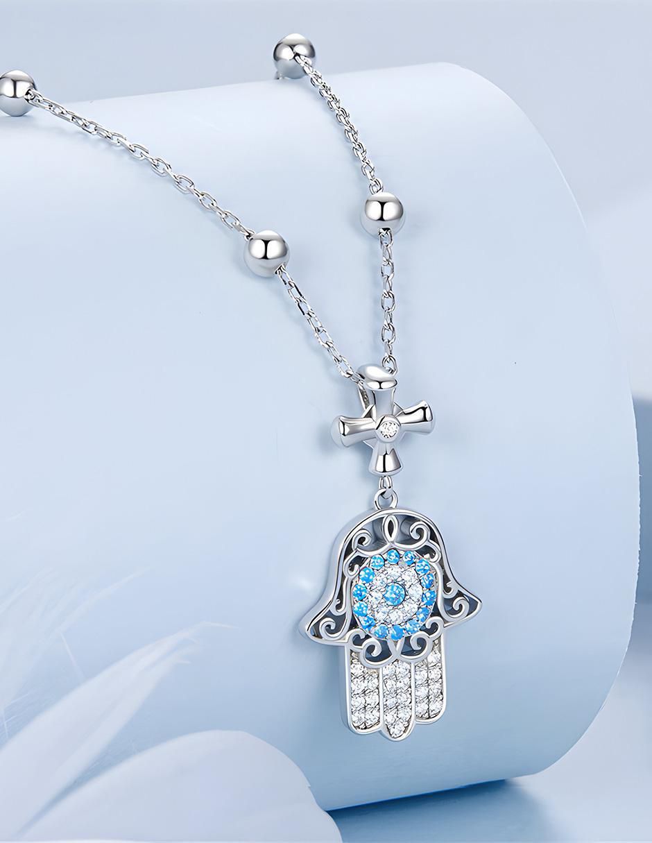 Collar con dije de mano Glam Pop de plata P 925 3