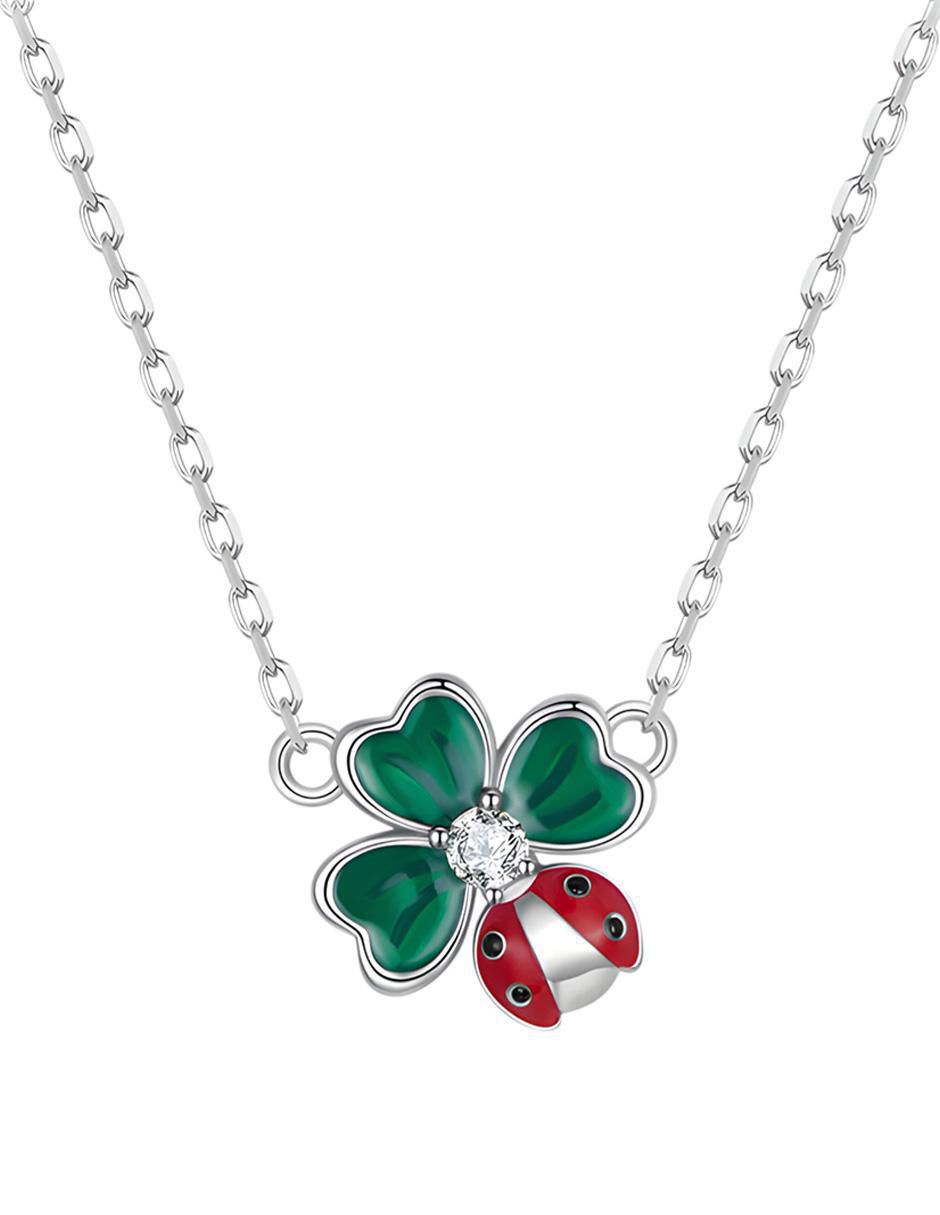 Collar con dije de trébol Glam Pop de plata P 925 1