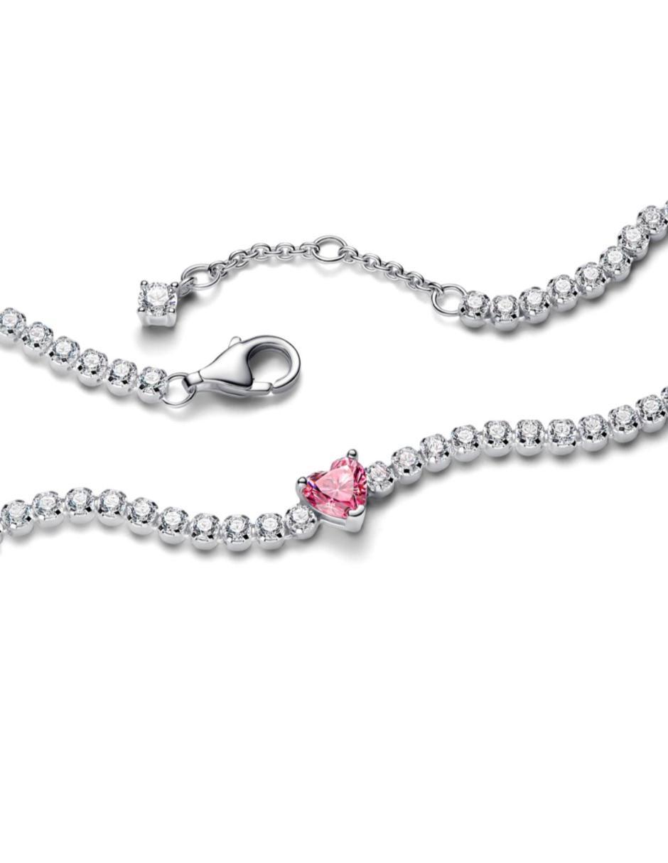 Brazalete de plata P 925 Pandora Timeless con acabado pavé 2