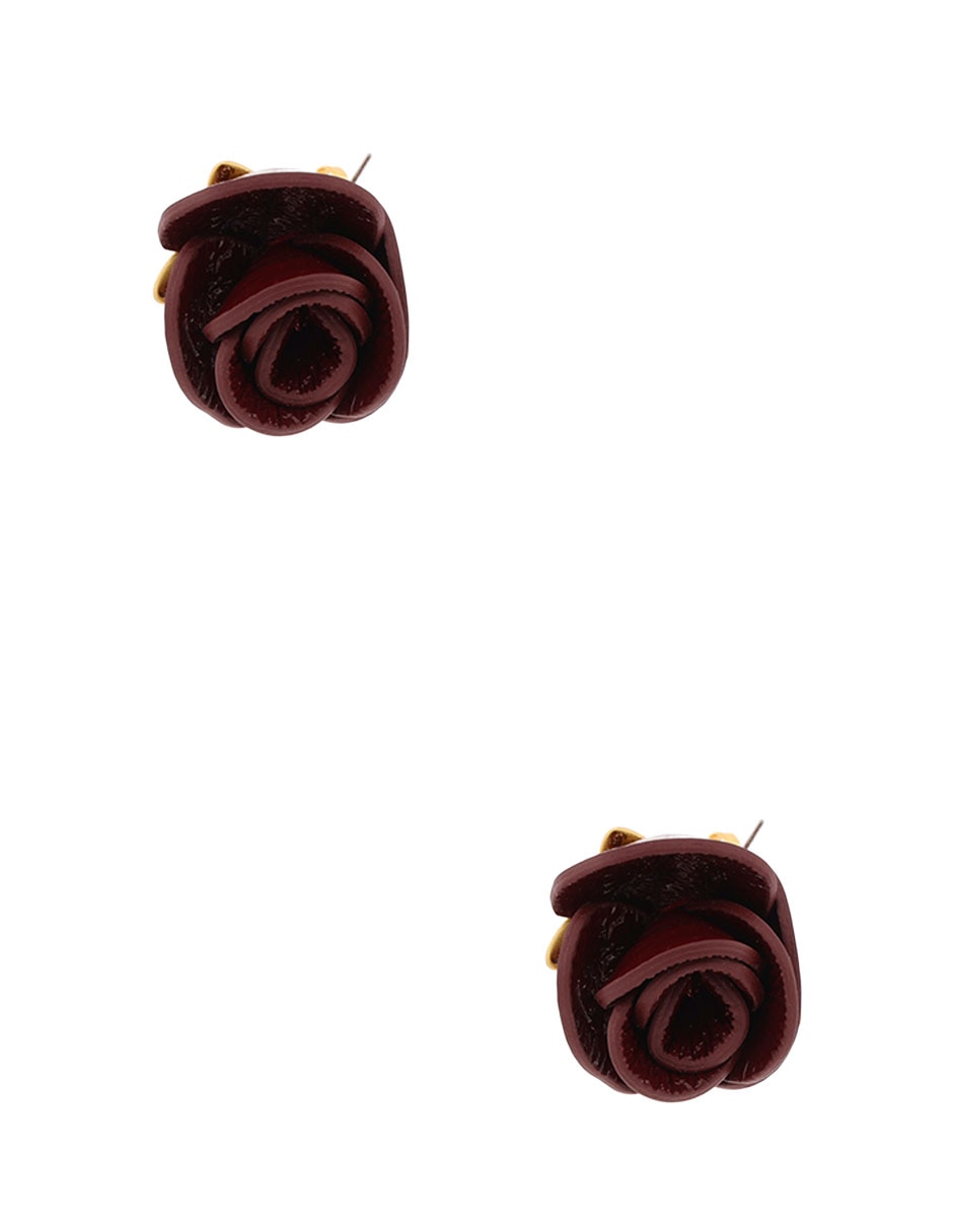 Aretes corto de rosa con acabado pulido 4
