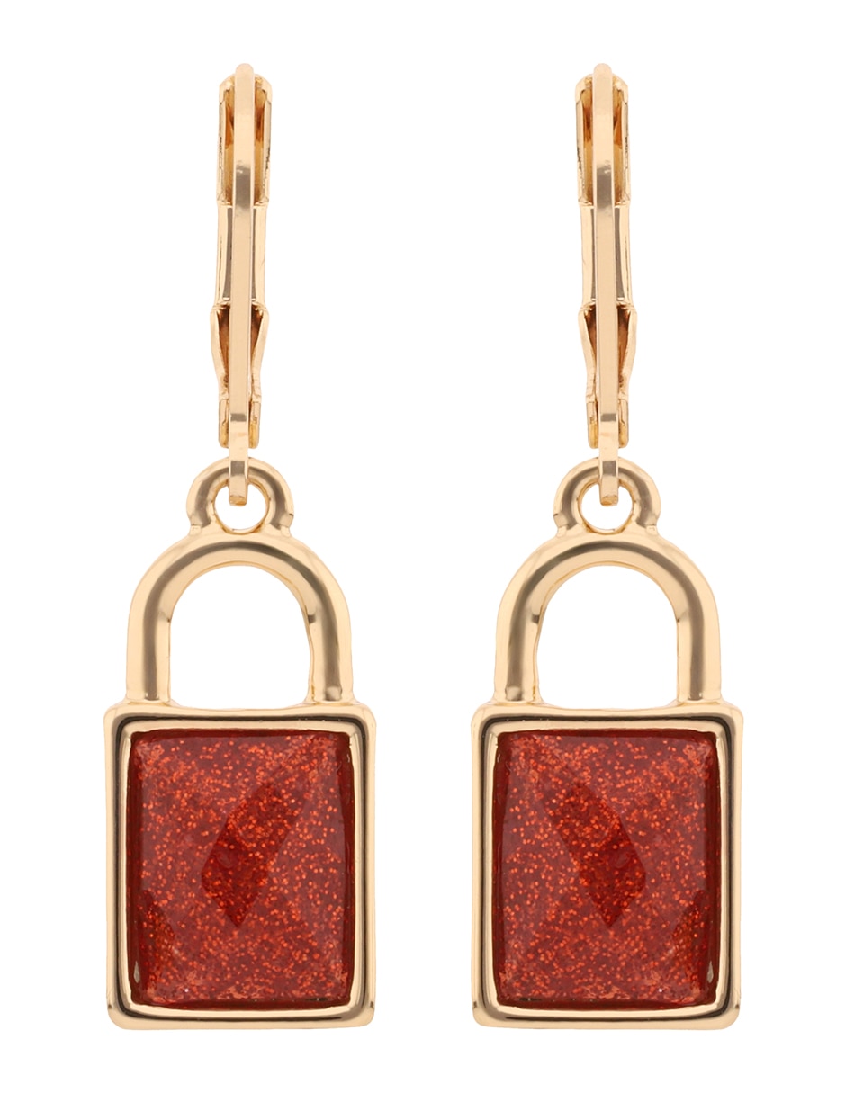 Aretes largos Holiday Beads con acabado brillante