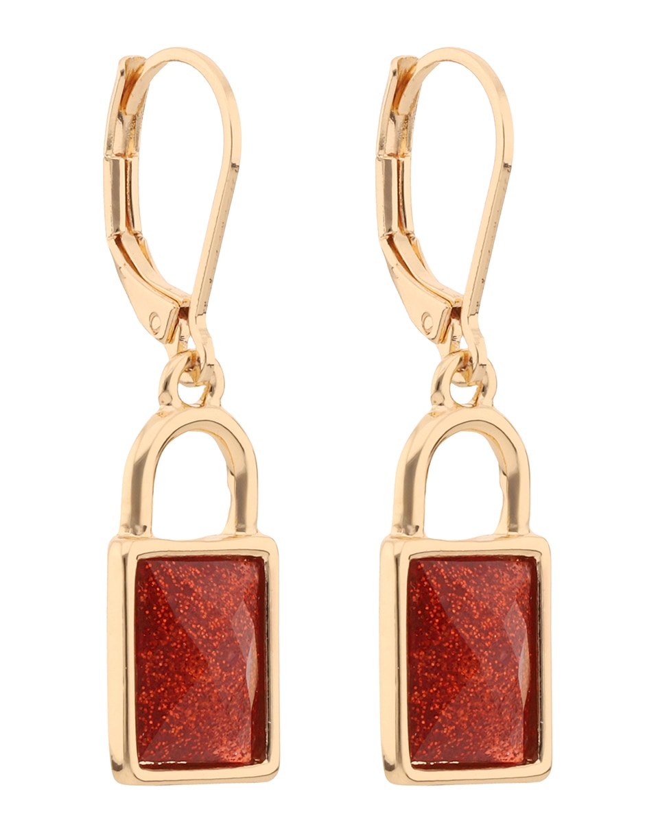 Aretes largos Holiday Beads con acabado brillante 2