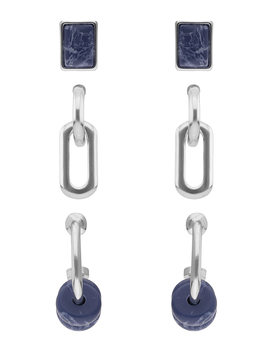 Set de aretes Holiday Beads con acabado brillante