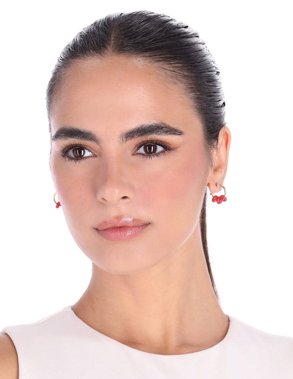Set de aretes con acabado brillante 3