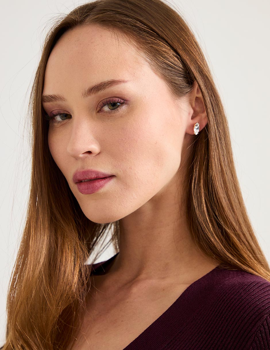 Set de aretes cortos Sticks and Stones con acabado brillante 4