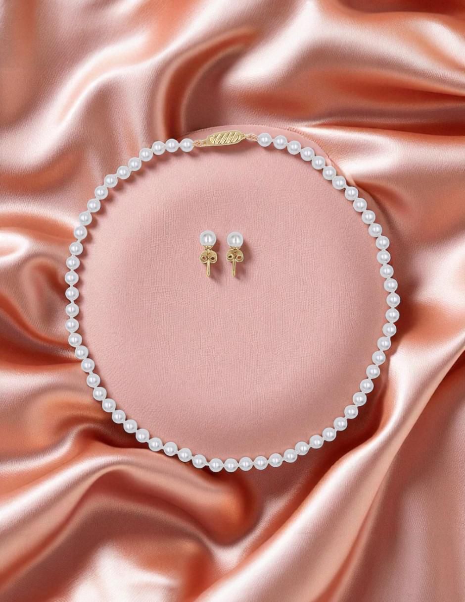 Aretes y collar Perla de mallorca perla 3