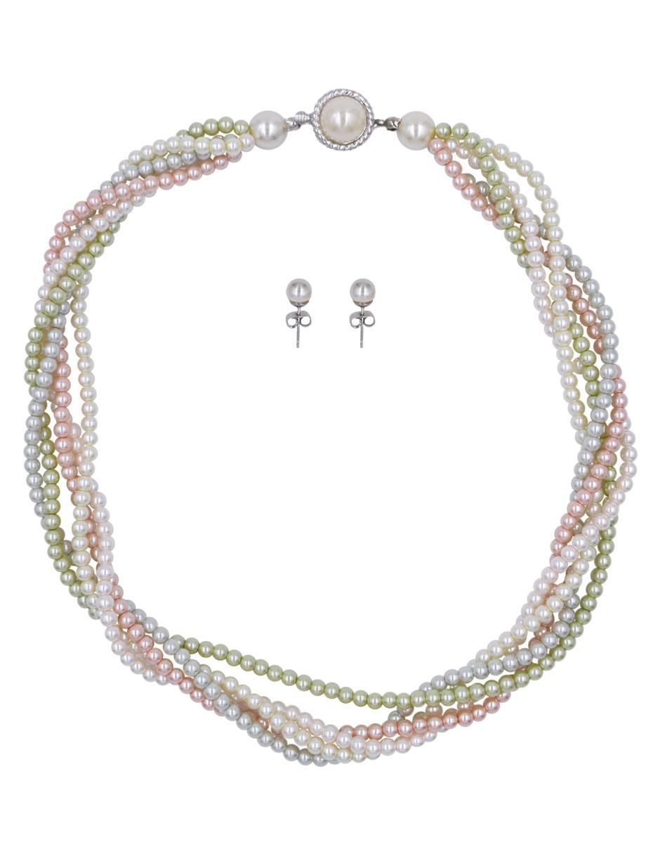 Aretes y collar Perla de mallorca