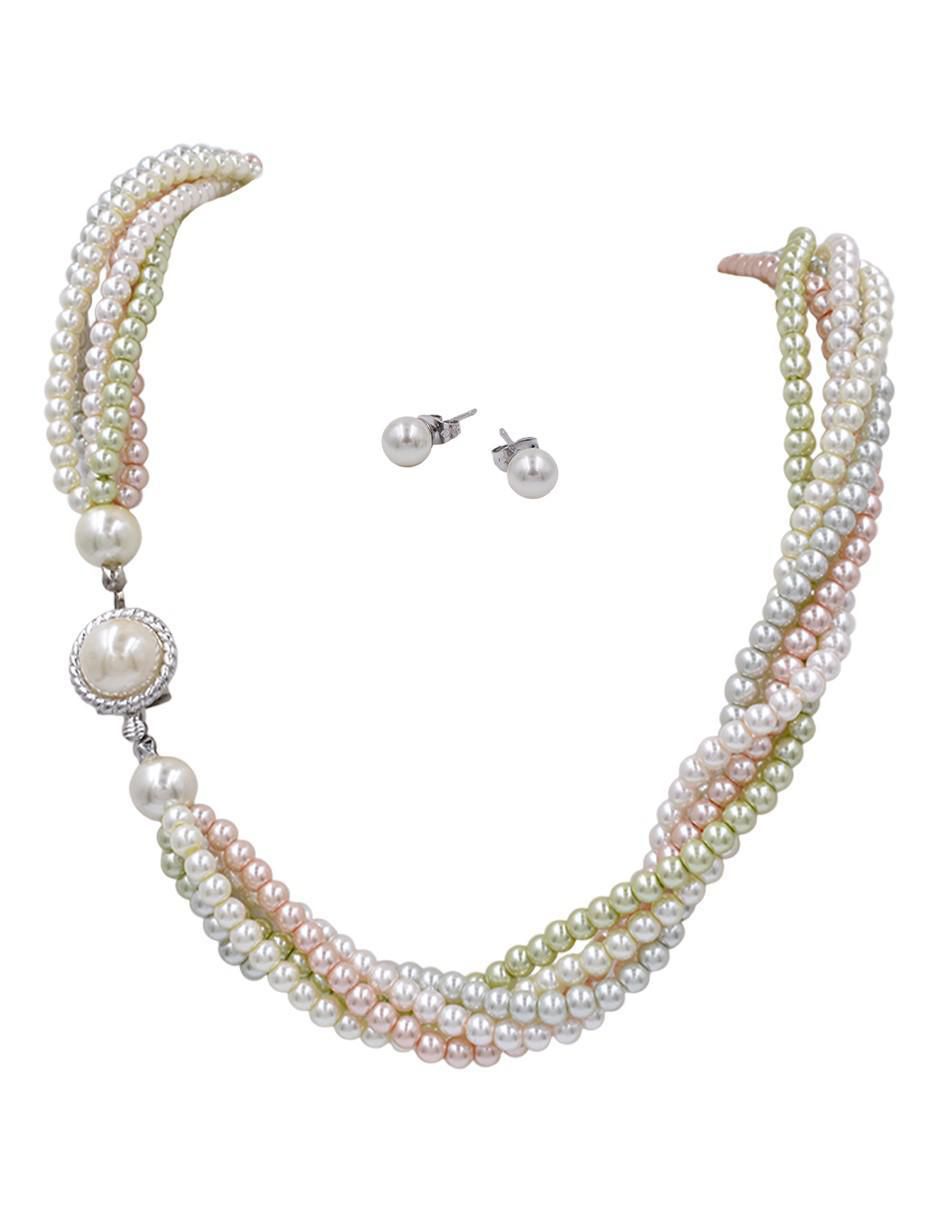 Aretes y collar Perla de mallorca 2