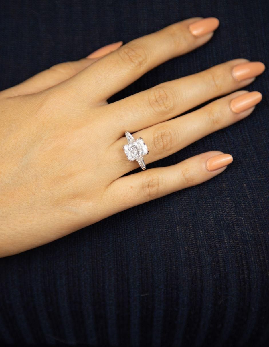 Anillo con gema geométrico Luxury P 925 de plata zirconia pulido 3