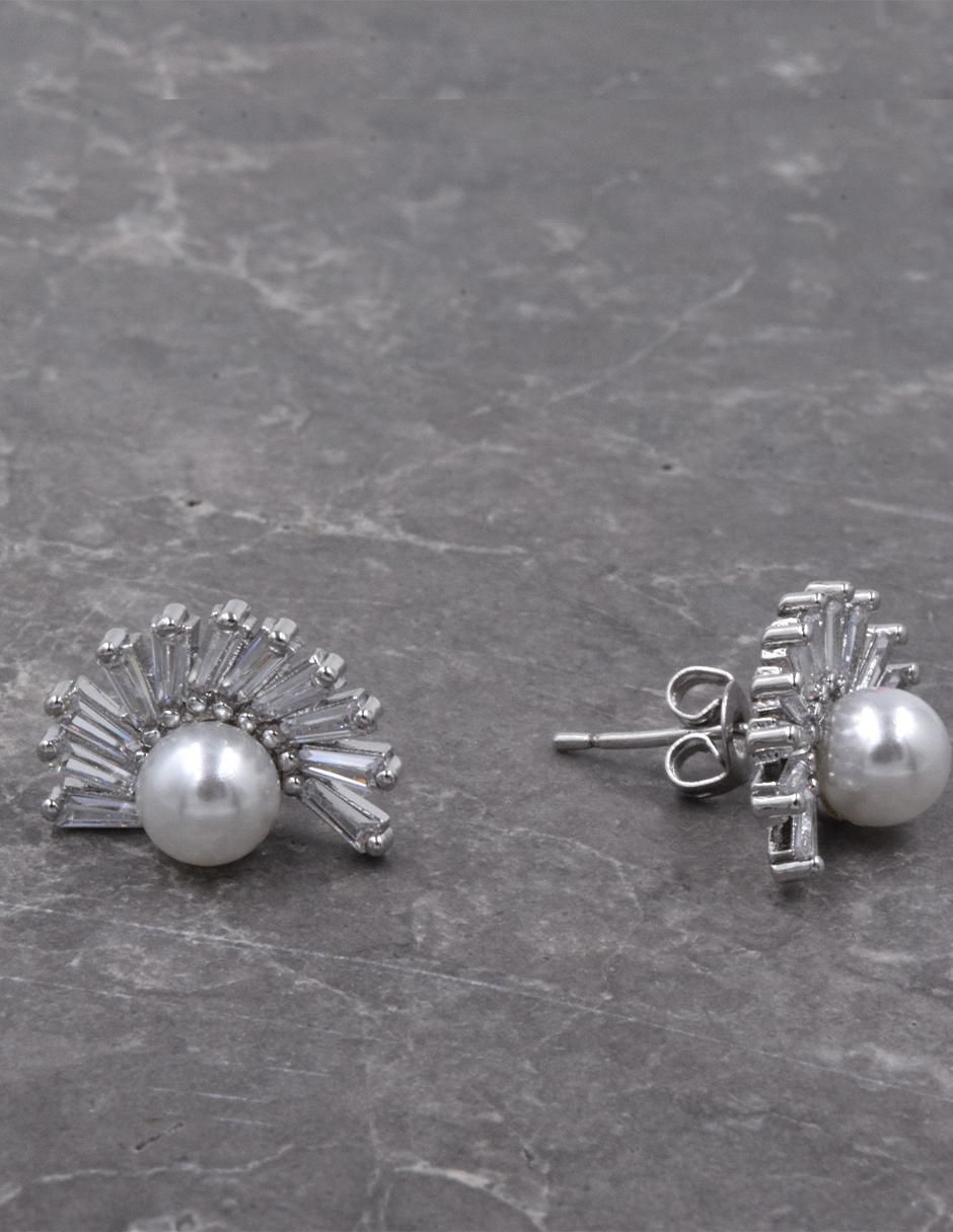 Aretes cortos con acabado pulido cristal 3