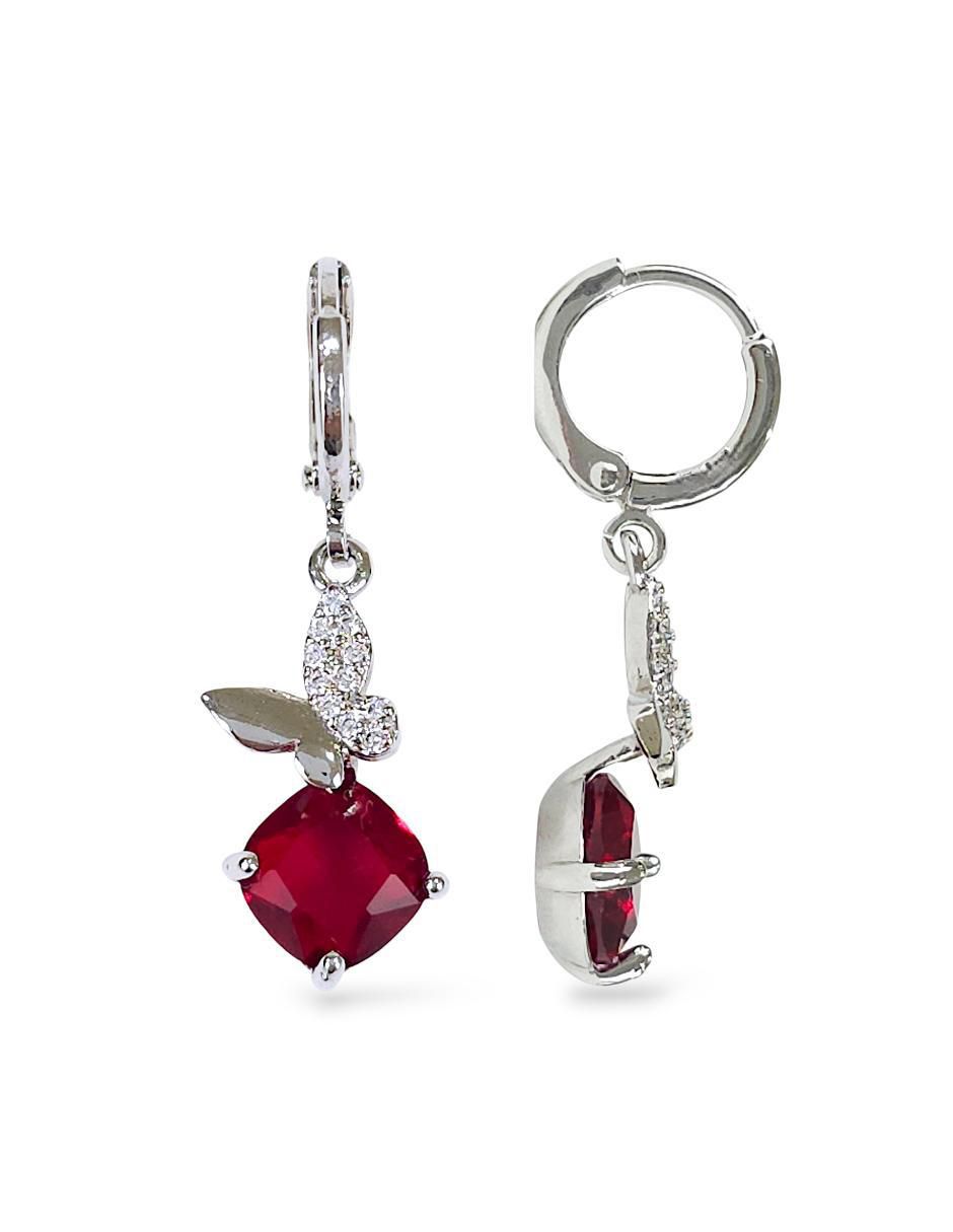 Aretes y collar  zirconia 5