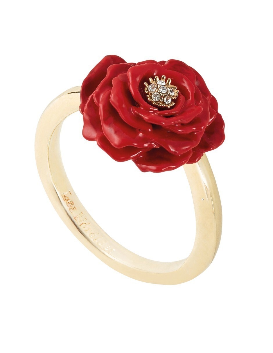 Anillo de flor cristal esmaltado 1