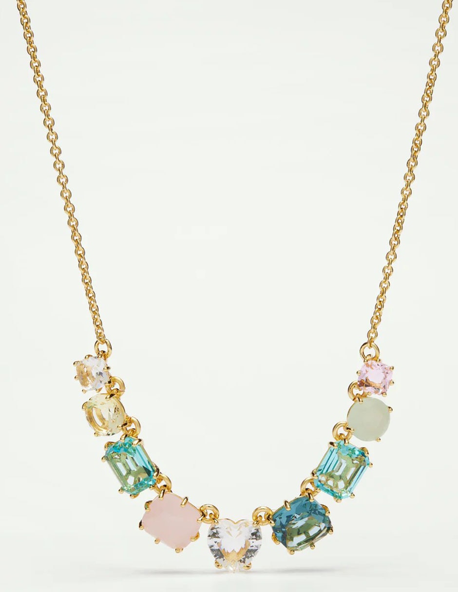 Collar La Diamantine Acqua Azzura de baño de oro