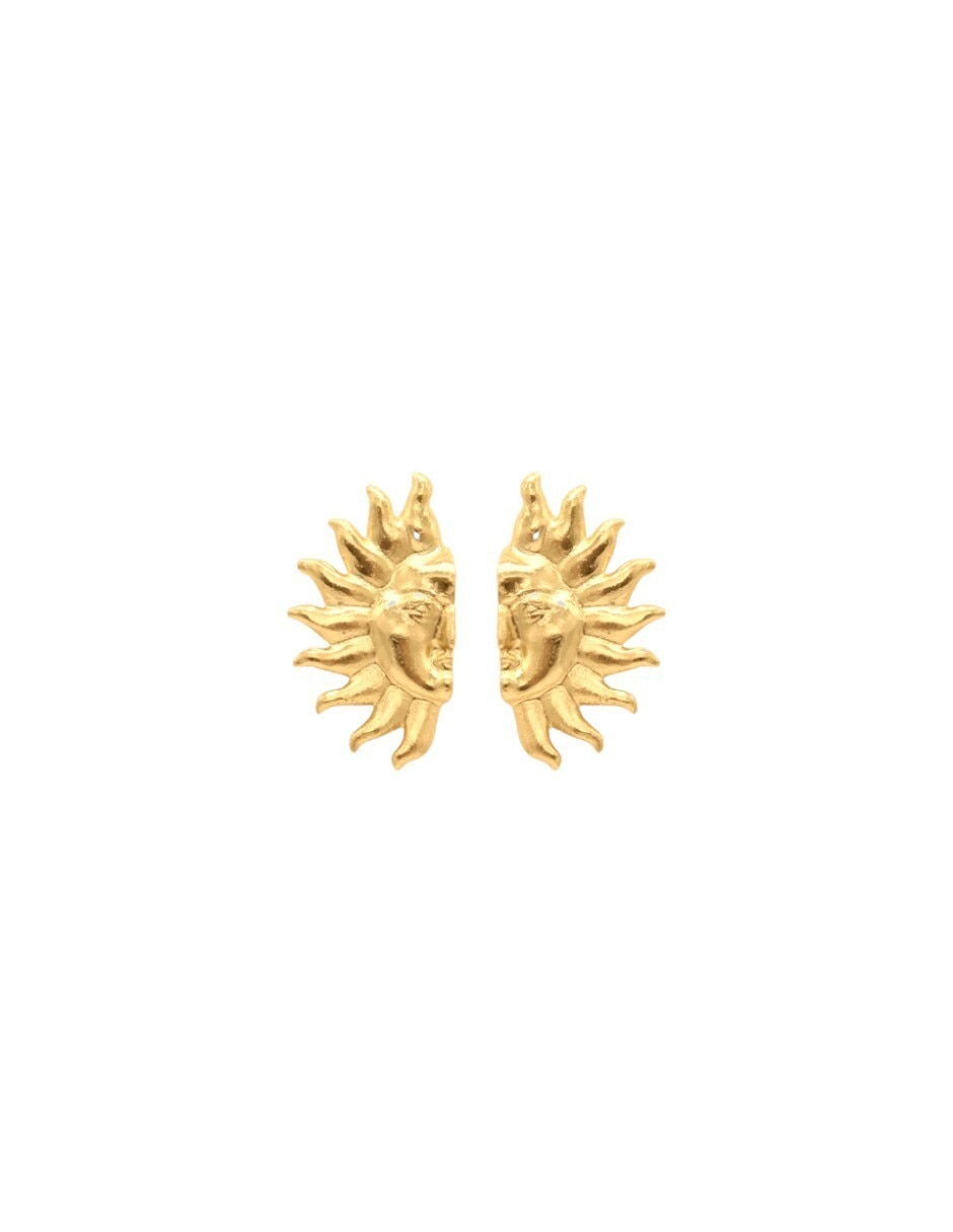 Aretes cortos de sol Sombologia con acabado brillante Aretes cortos de sol Sombologia con acabado brillante