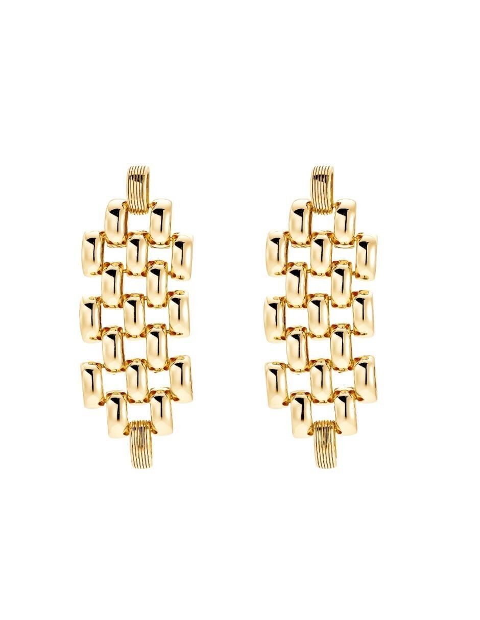 Aretes largos de eslabones de plata P 925