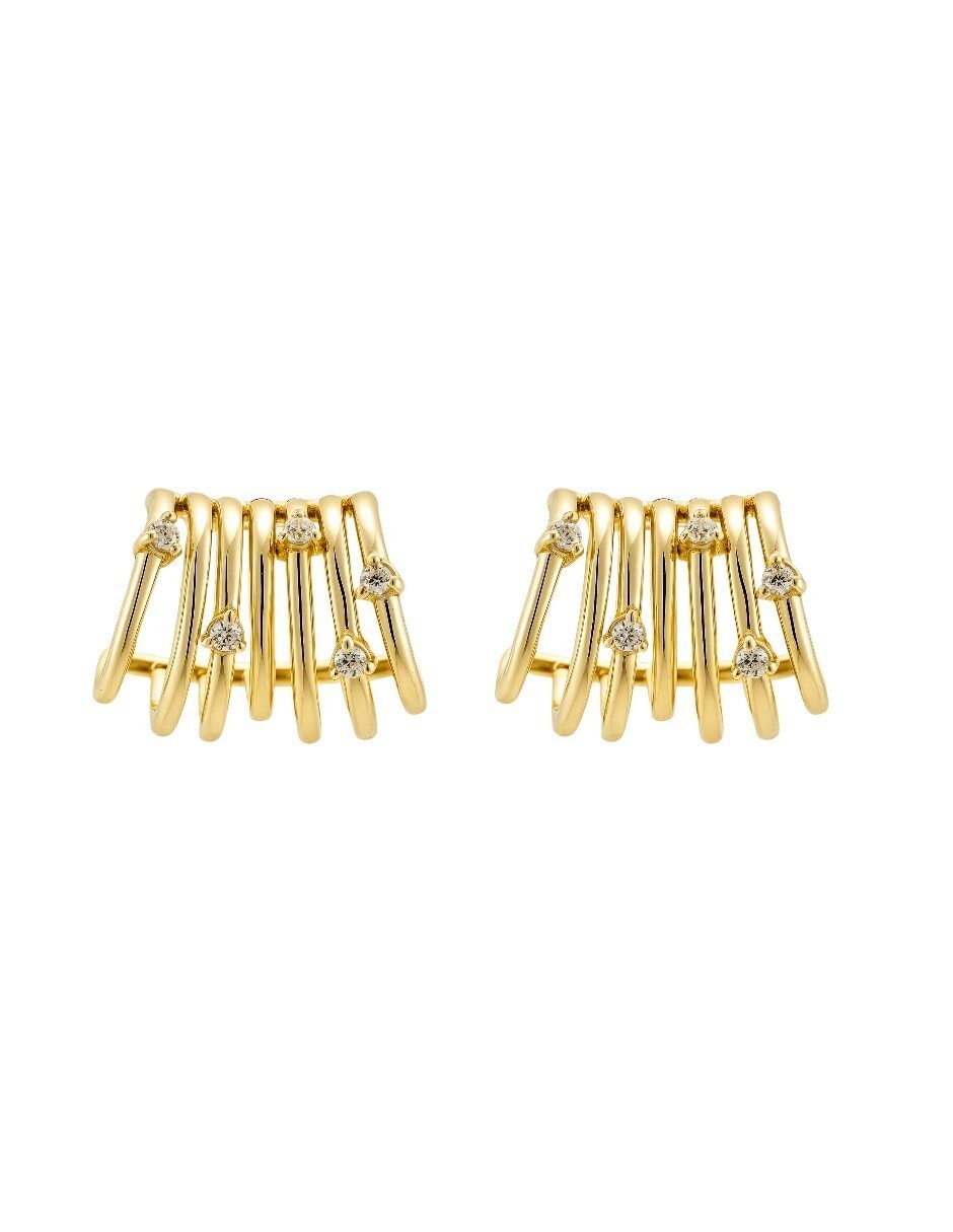 Aretes cortos de plata P 925 cristal 2