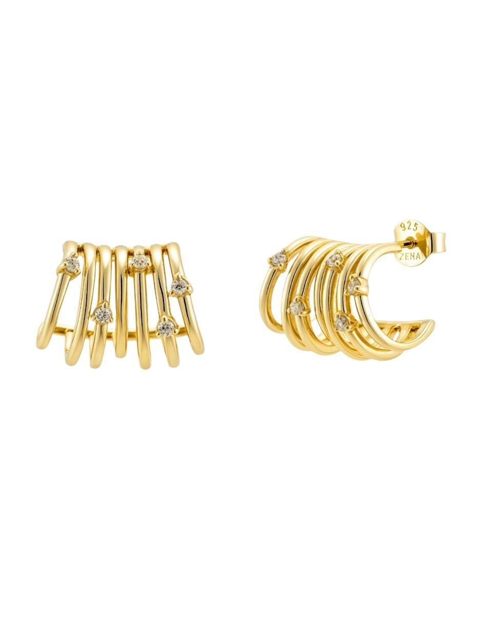 Aretes cortos de plata P 925 cristal Aretes cortos de plata P 925 cristal