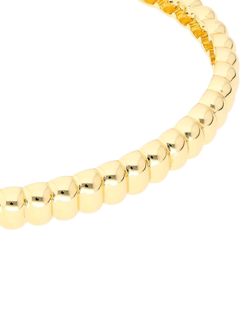 Brazalete de plata 18 K con acabado baño de oro 2