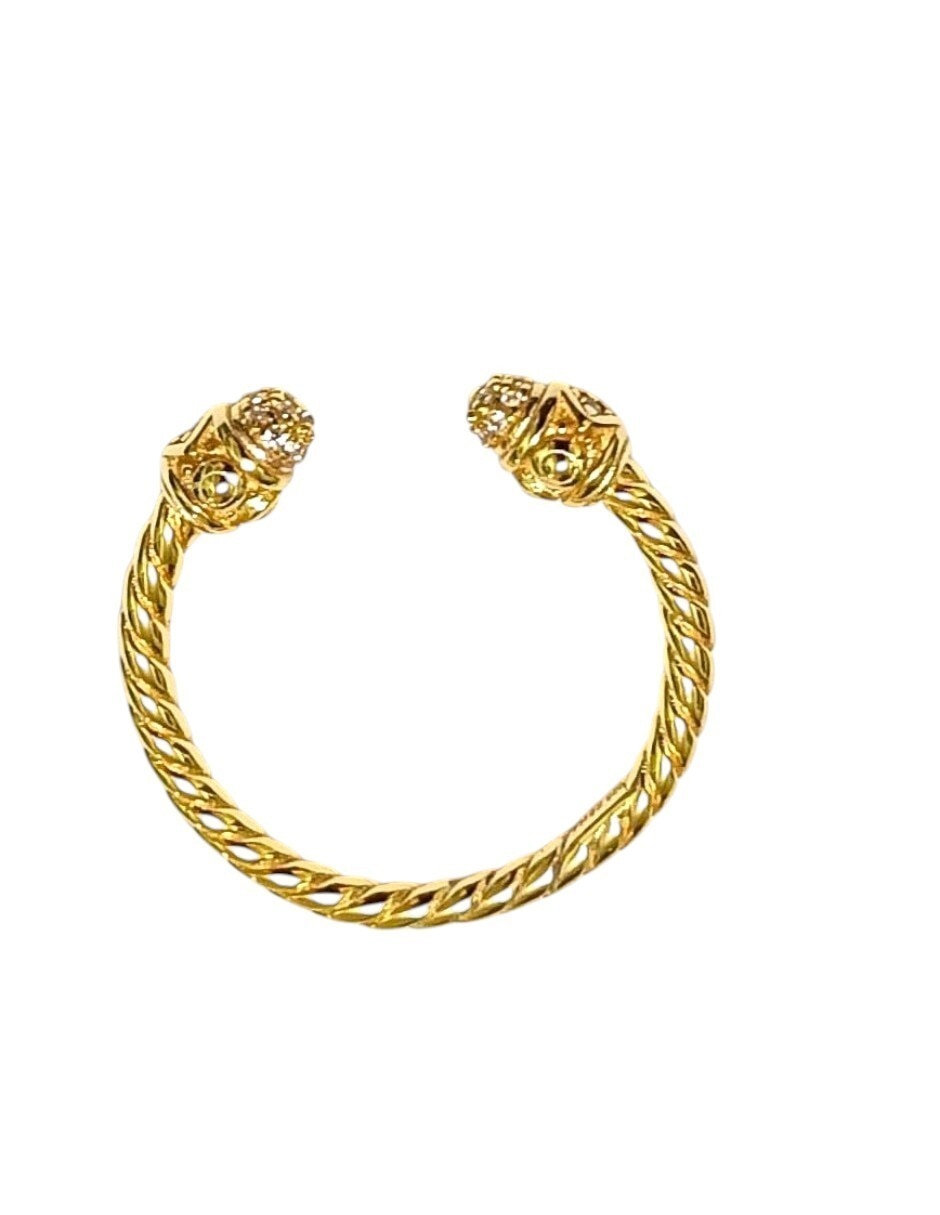 Anillo semicircular Classic revisite de plata 18 k con acabado baño de oro Anillo semicircular Classic revisite de plata 18 k con acabado baño de oro