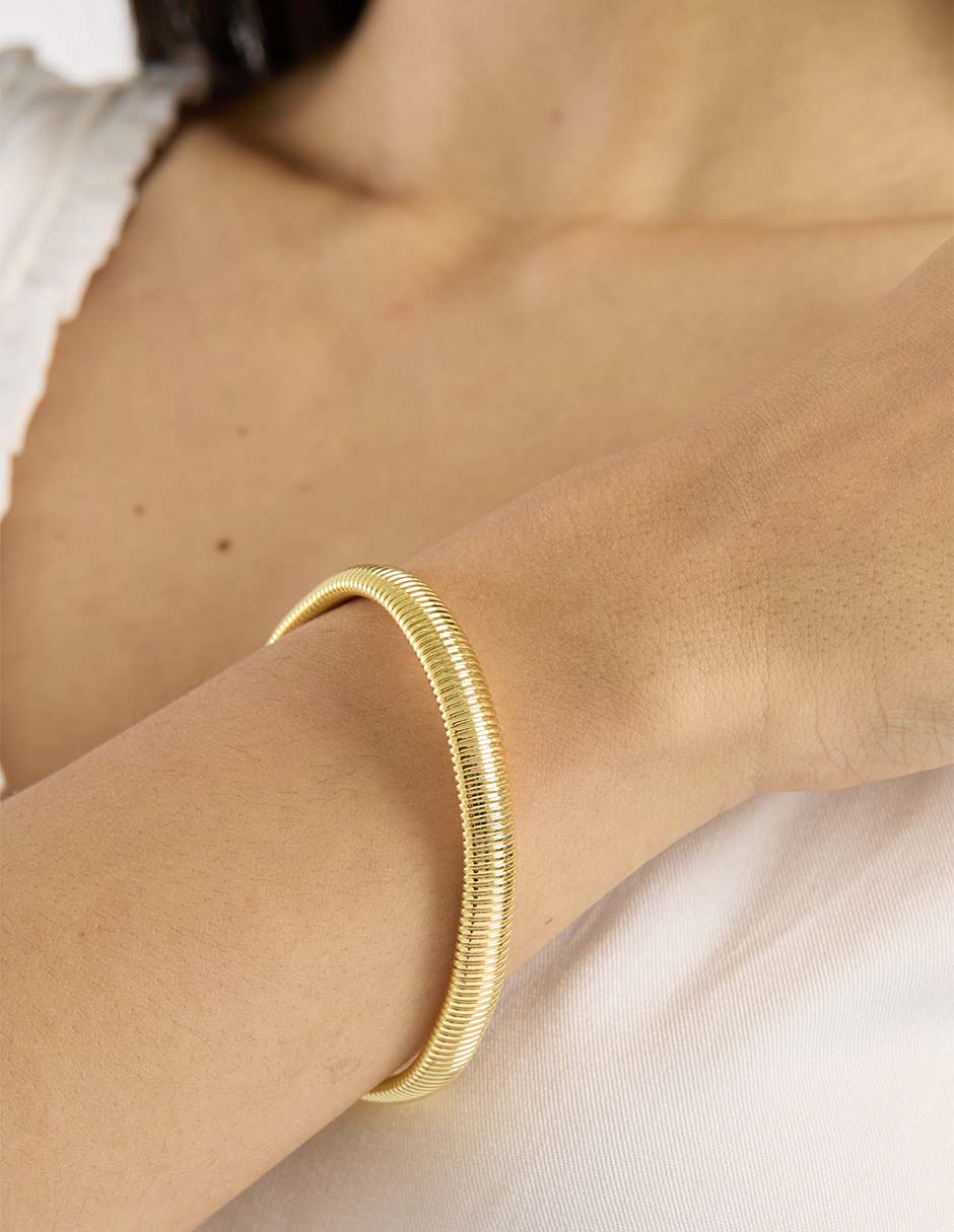 Pulsera de plata P 925 con acabado baño de oro 3