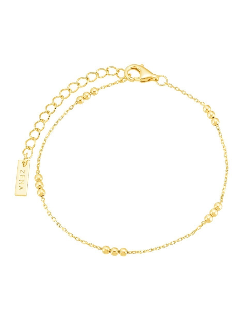 Brazalete de plata P 925 con acabado baño de oro