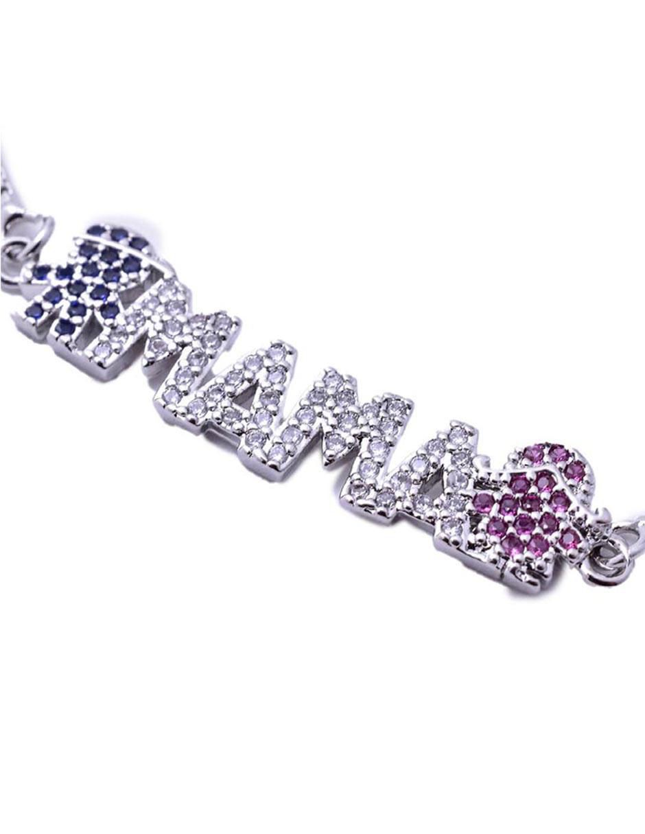 Pulsera dara baby "de" acero sin kilataje sin familia "con acabado"