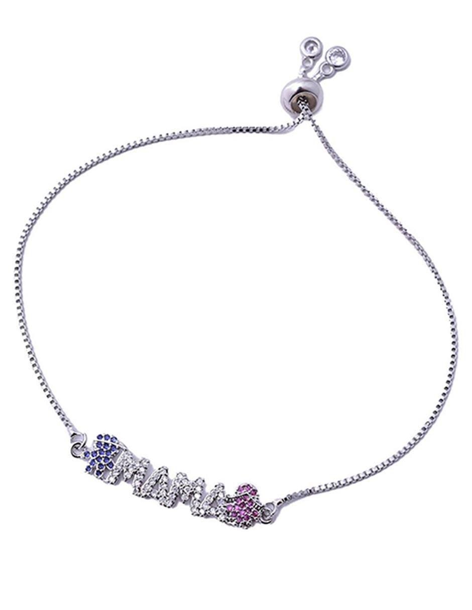 Pulsera dara baby "de" acero sin kilataje sin familia "con acabado"