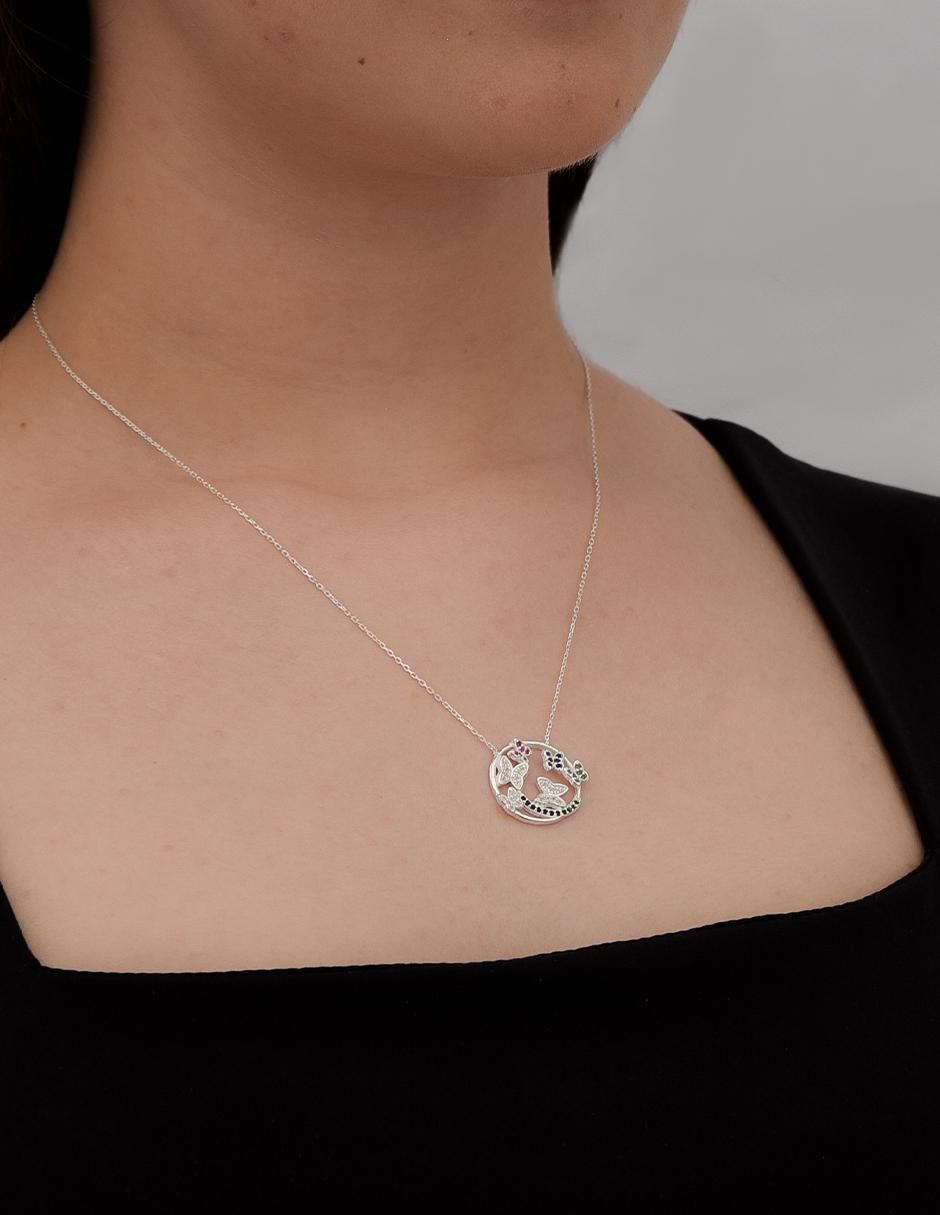 Gargantilla de mariposa de plata P 925 3