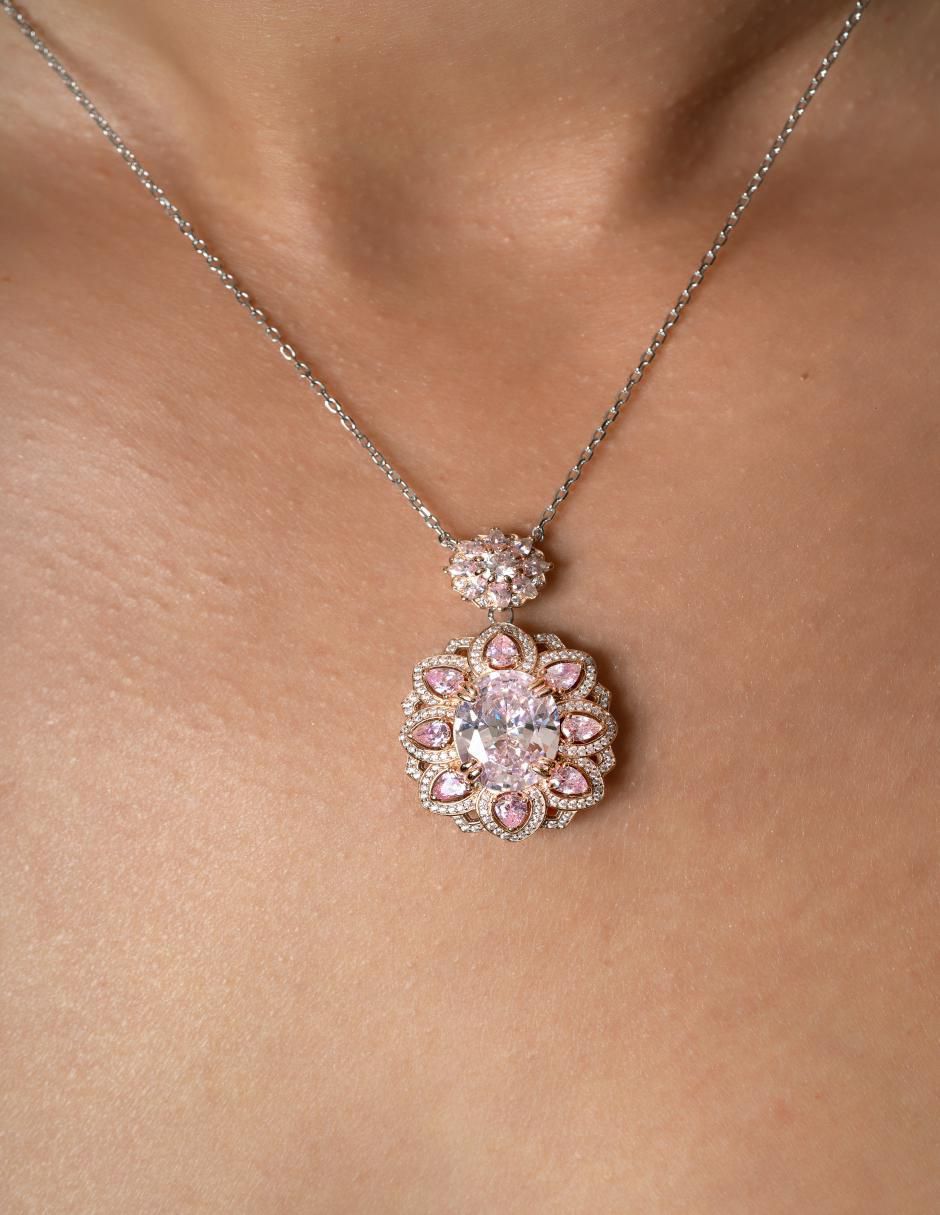 Collar de flor de plata P 925 3