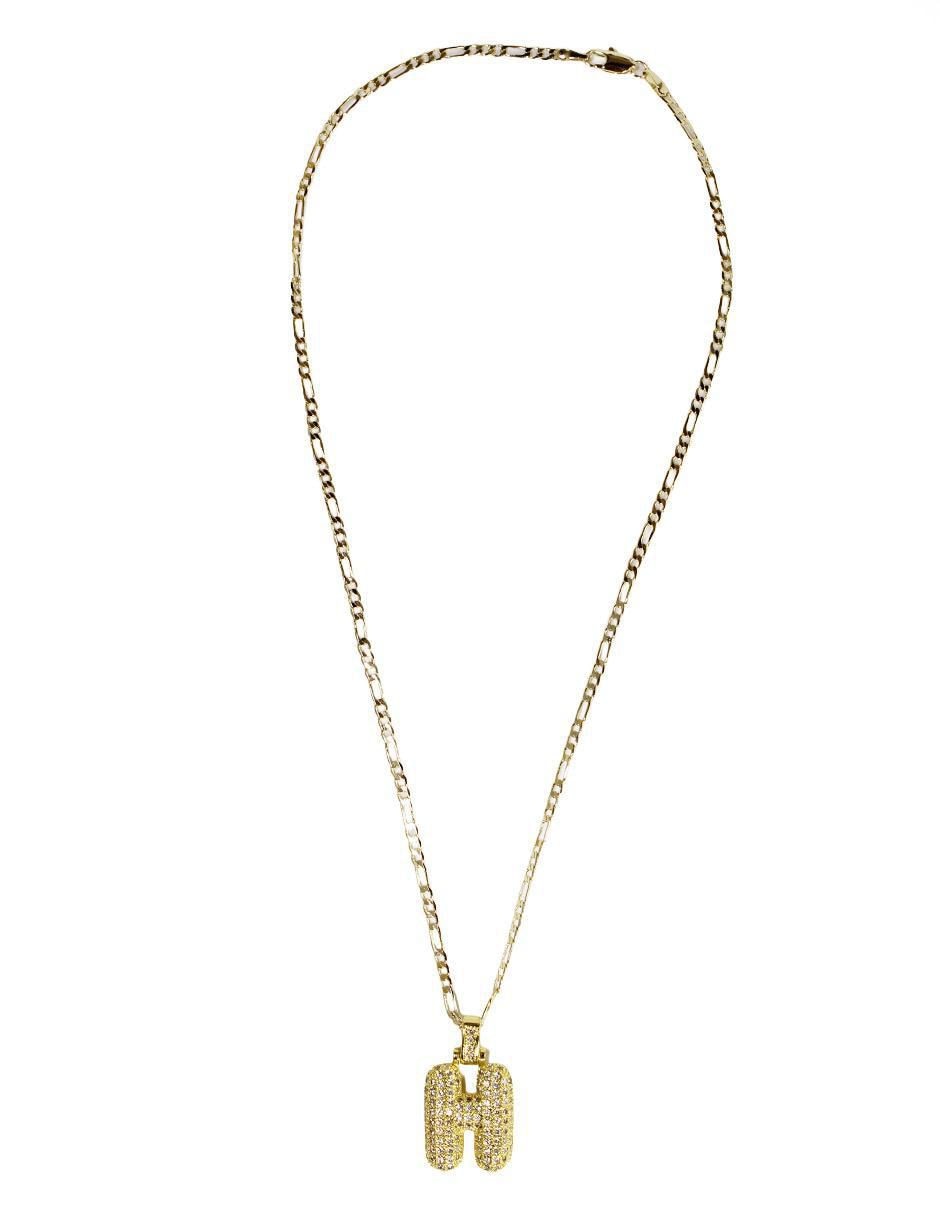 Collar con dije de letras de oro laminado 10 K 5