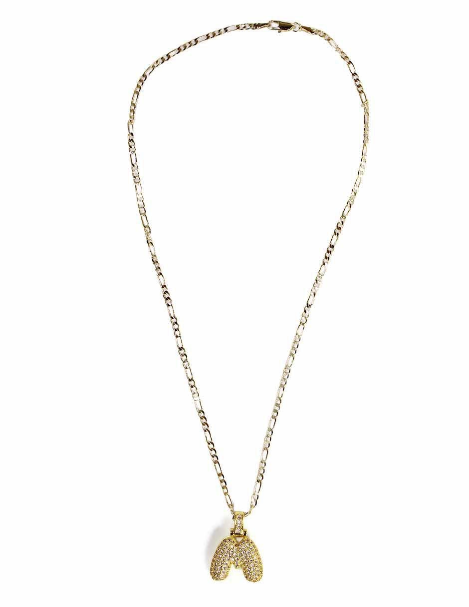 Collar con dije de letras de oro laminado 10 K 5