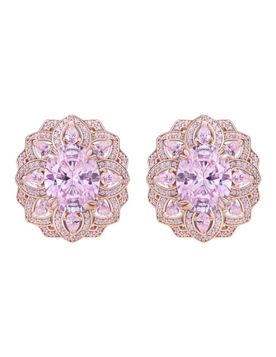 Broqueles de flor de plata p 925 con acabado chapa de oro zirconia Broqueles de flor de plata p 925 con acabado chapa de oro zirconia