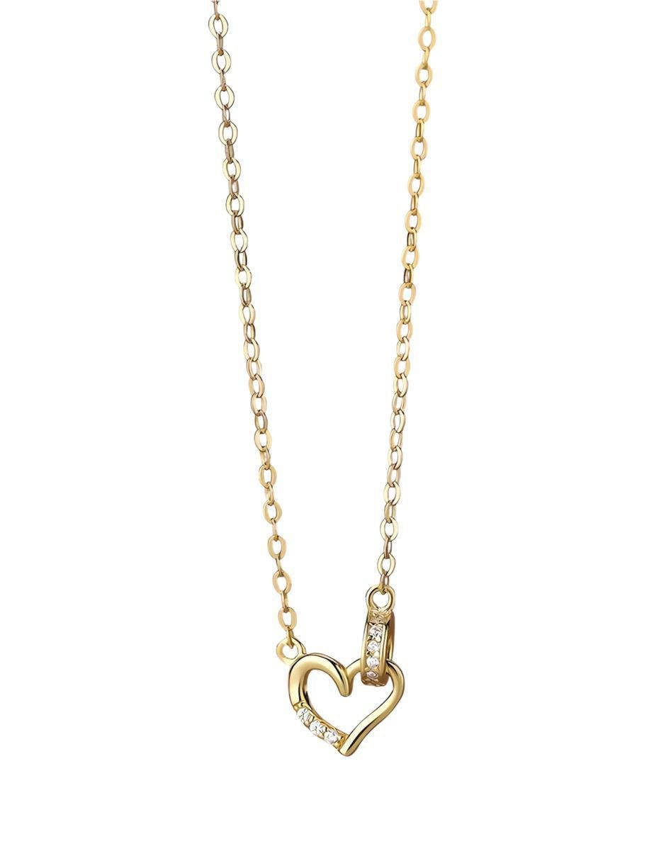 Collar con dije de corazón de plata P 925