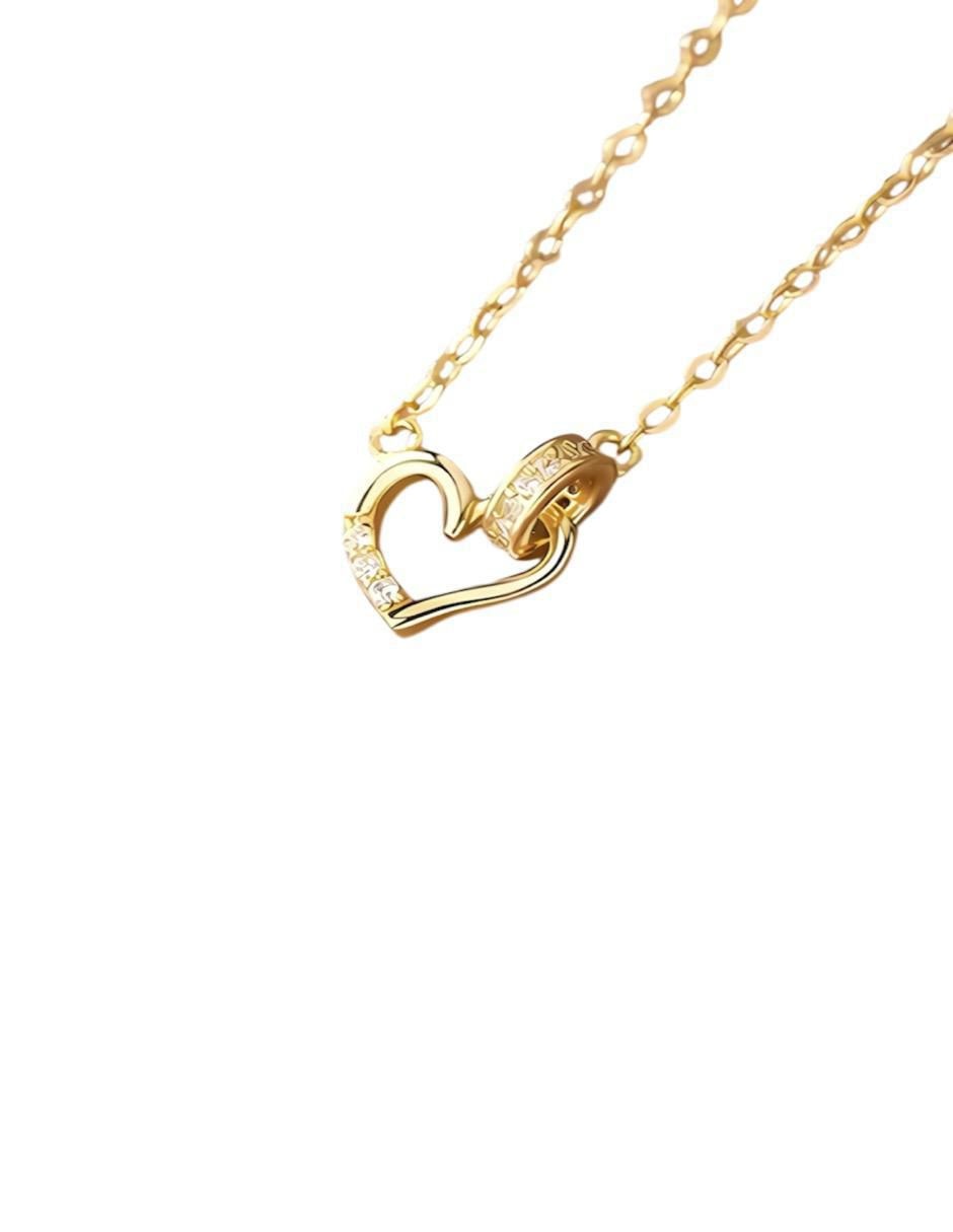 Collar con dije de corazón de plata P 925 2