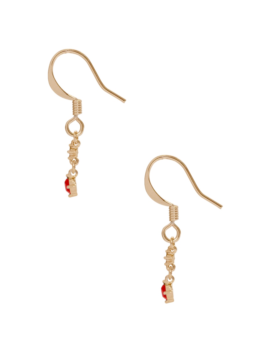 Aretes largos con acabado pavé cristal 4