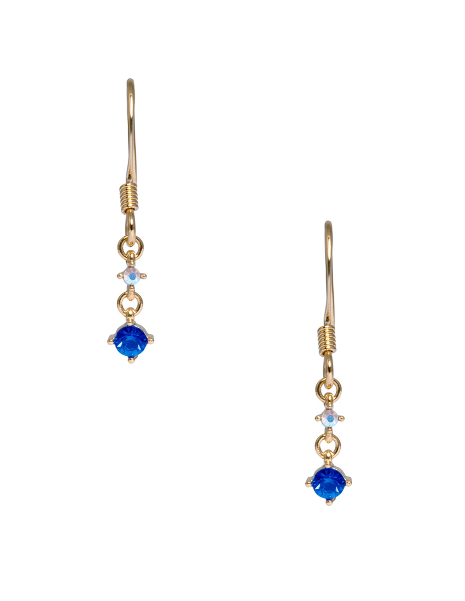 Aretes largos con acabado pavé cristal
